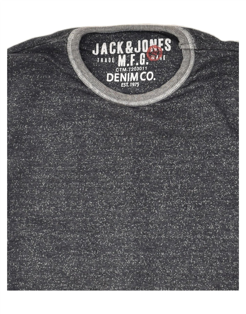 JACK & JONES Mens Sweatshirt Jumper Large Grey Flecked Cotton | Vintage Jack & Jones | Thrift | Second-Hand Jack & Jones | Used Clothing | Messina Hembry 