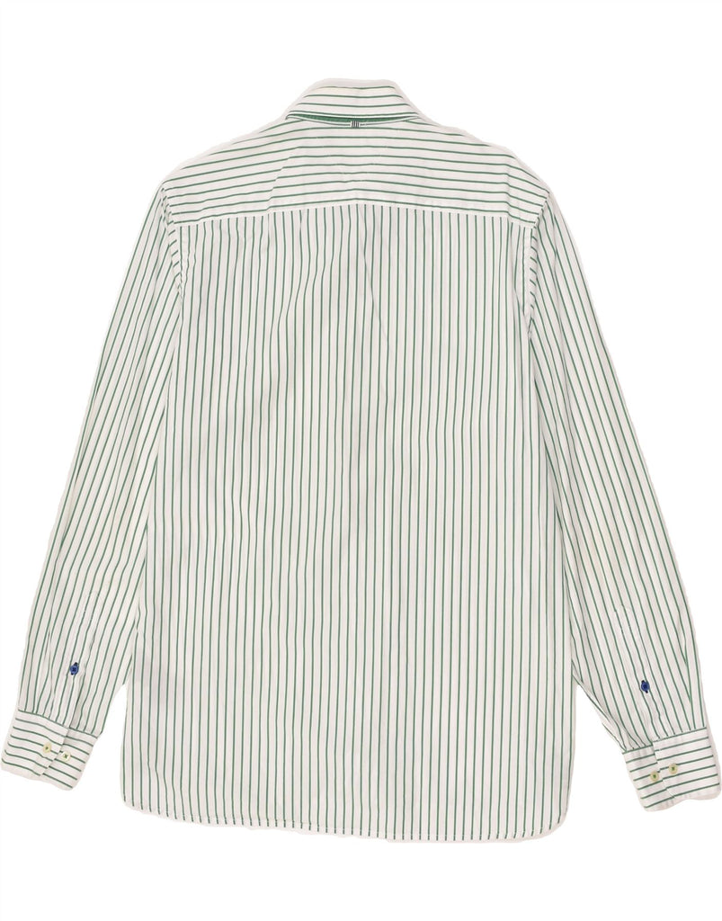 TOMMY HILFIGER Mens Custom Fit Shirt Medium Green Pinstripe Cotton | Vintage Tommy Hilfiger | Thrift | Second-Hand Tommy Hilfiger | Used Clothing | Messina Hembry 