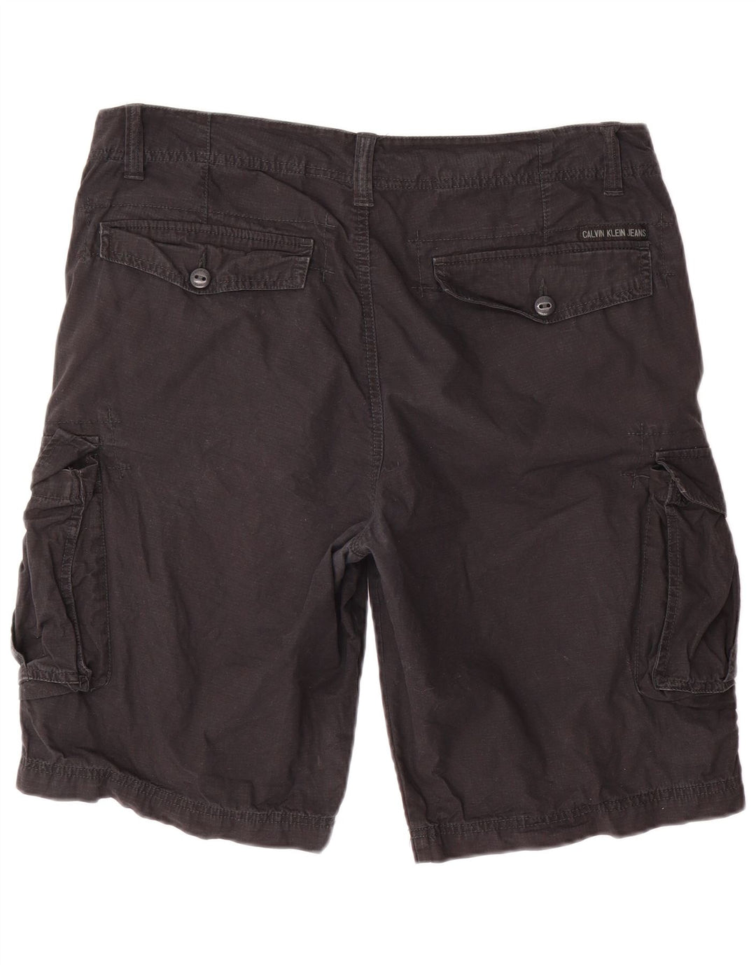 CALVIN KLEIN Mens Cargo Shorts W36 Large Black Cotton