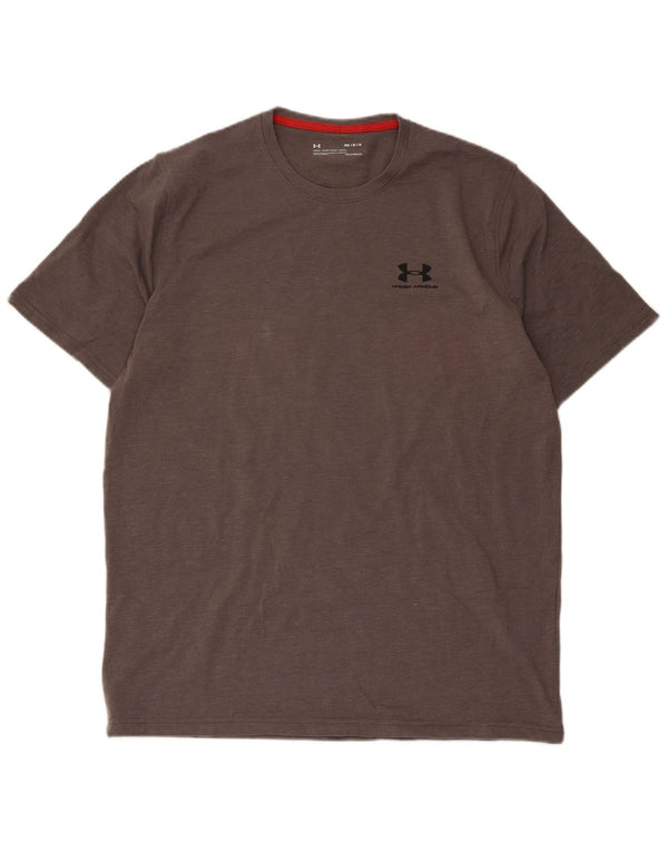 Under Armour Mens T-Shirt Top Medium Grey Flecked