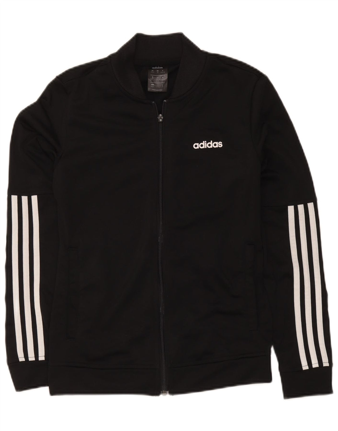 Adidas Womens Tracksuit Top Jacket UK 4/6 XS Black Polyester