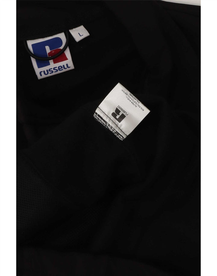 Russell Athletic Mens Graphic Tracksuit Top Jacket Large Black