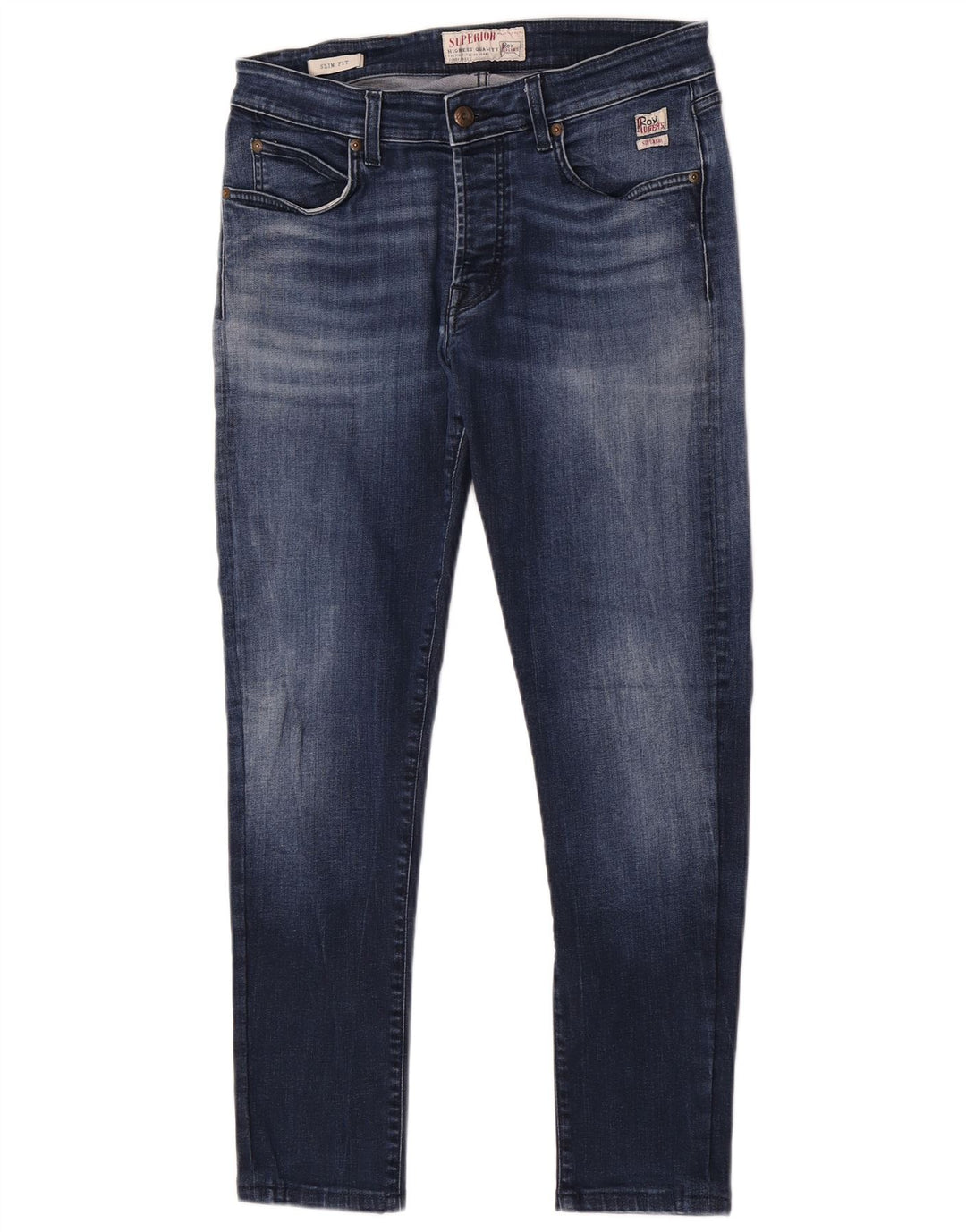 Roy Rogers Mens Slim Jeans W33 L28 Navy Blue Cotton