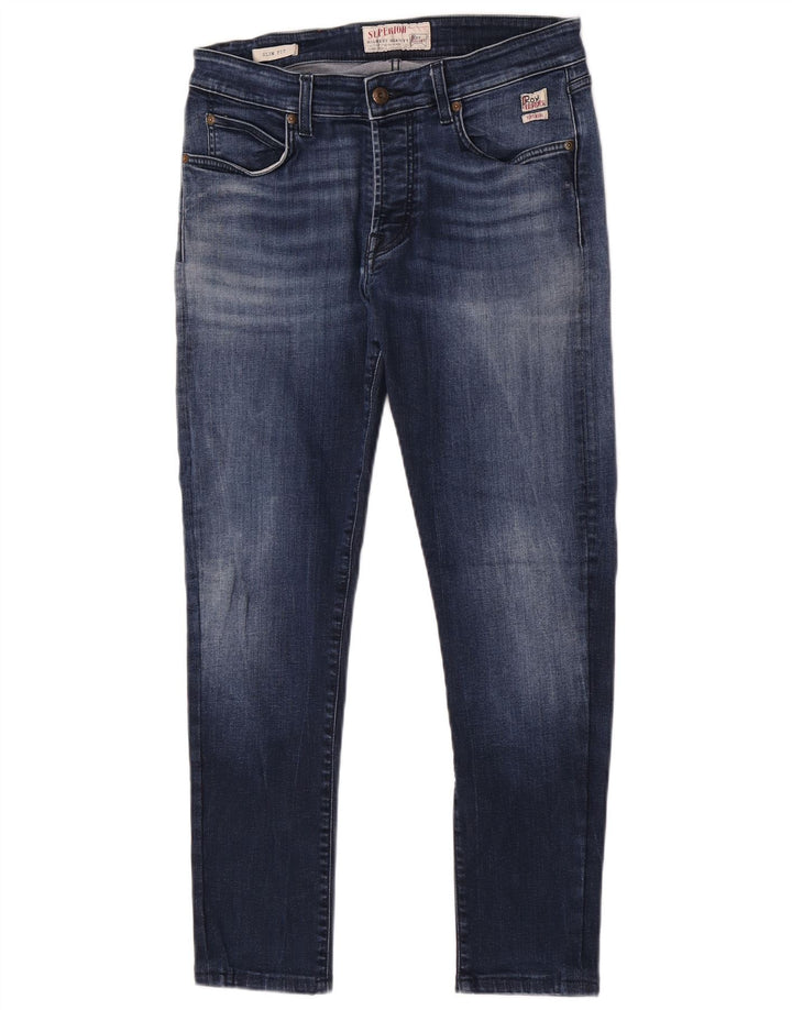 Roy Rogers Mens Slim Jeans W33 L28 Navy Blue Cotton