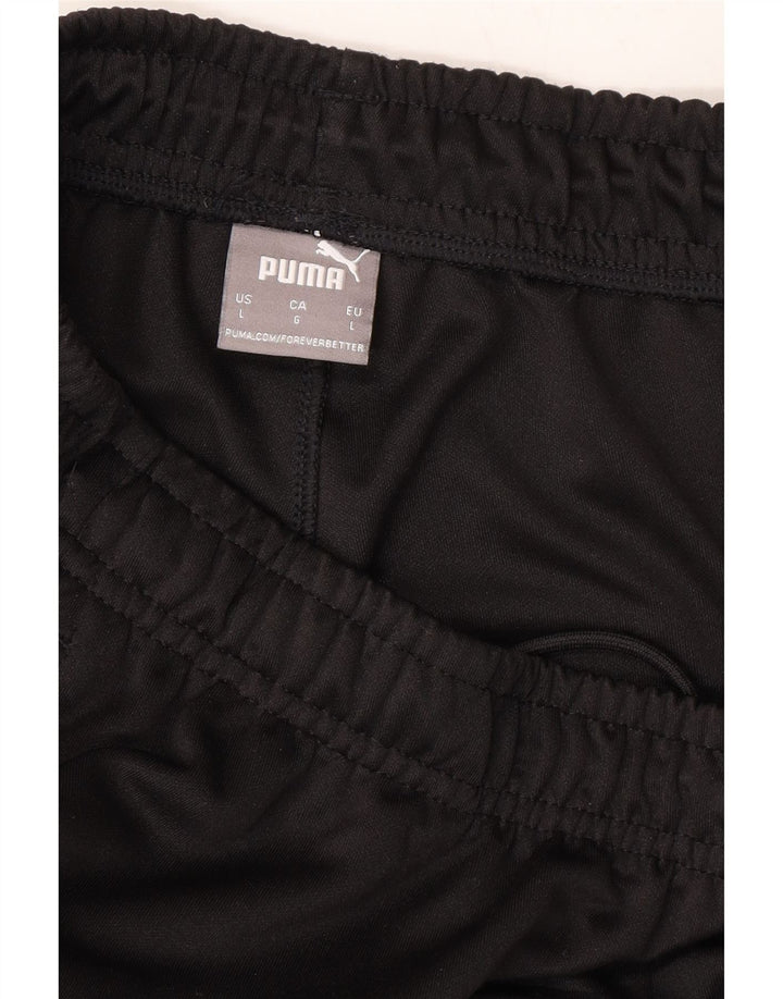 PUMA Mens Tracksuit Trousers Large Black Colourblock Polyester Vintage Puma and Second-Hand Puma from Messina Hembry 