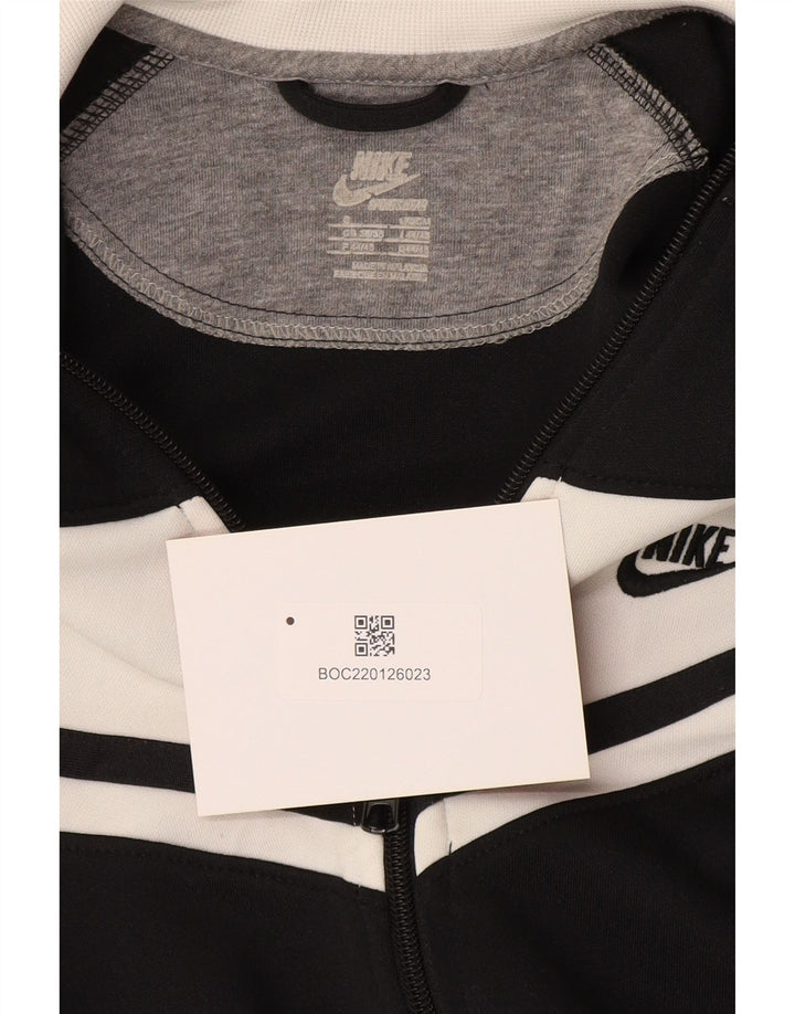Nike Mens Tracksuit Top Jacket UK 36/38 Small Black Colourblock