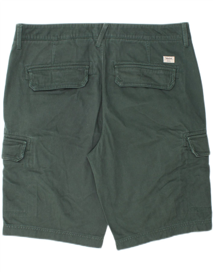 Timberland Mens Cargo Shorts W36 Large Green Cotton