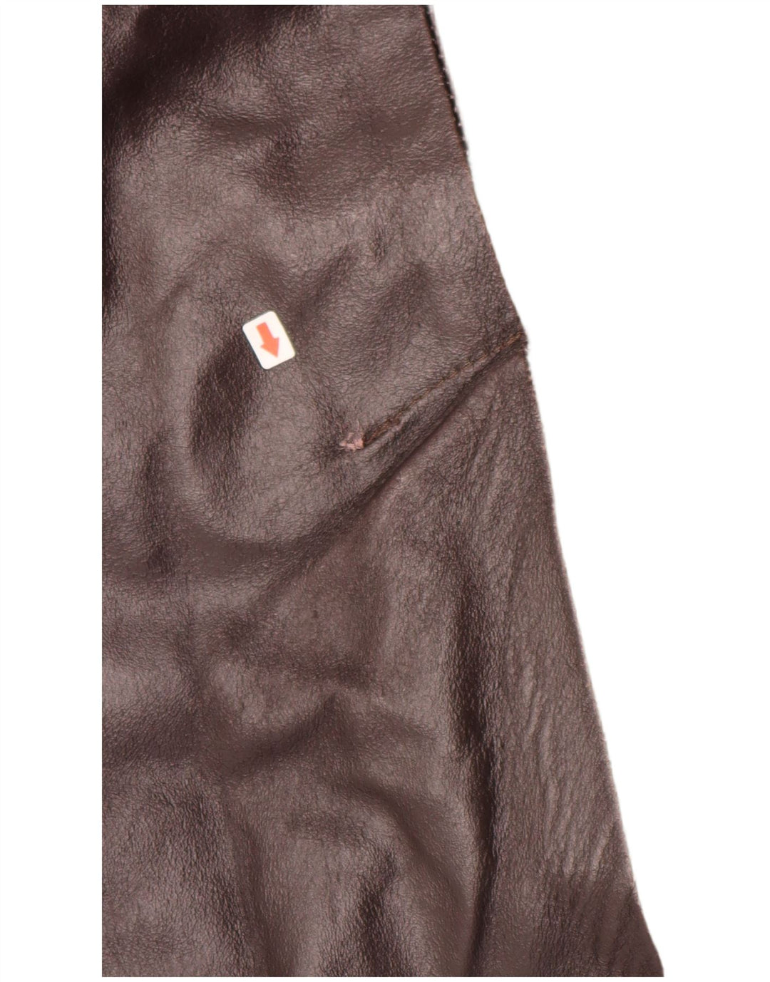 METROPOLITAN Mens Leather Coat IT 50 Large Brown Leather