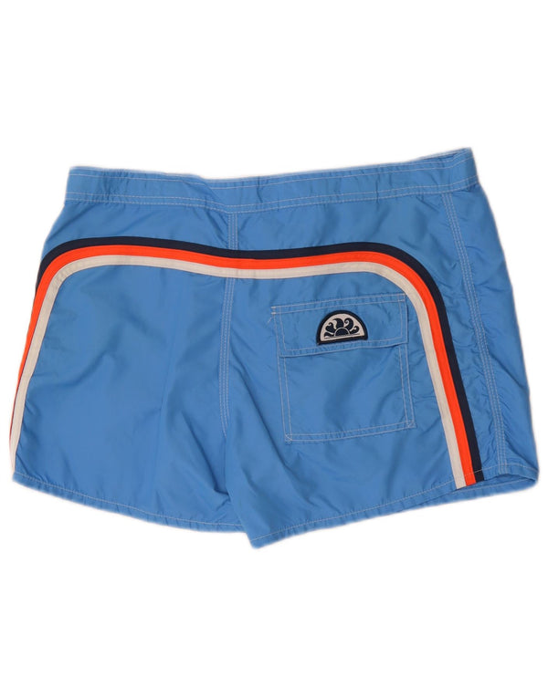 Sundek Mens Swimming Shorts Medium Blue Colourblock Nylon