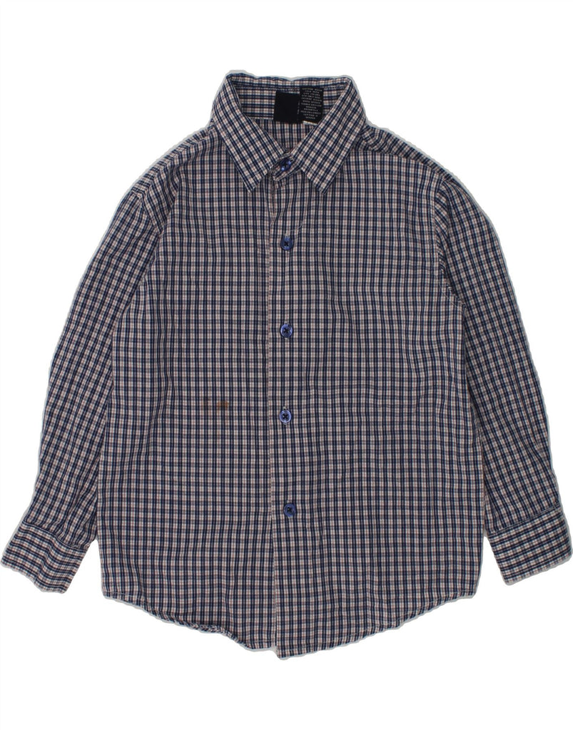 NAUTICA Boys Shirt 3-4 Years Navy Blue Check Cotton | Vintage Nautica | Thrift | Second-Hand Nautica | Used Clothing | Messina Hembry 