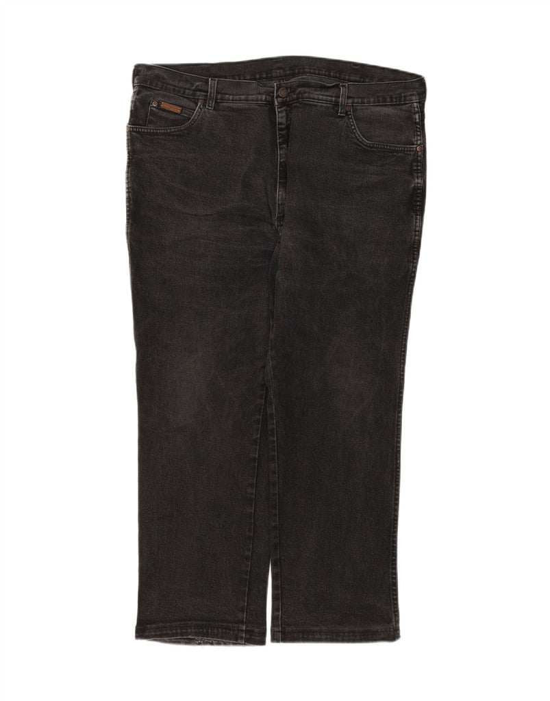 WRANGLER Mens Texas Stretch Straight Jeans W42 L28 Black Cotton Vintage Wrangler and Second-Hand Wrangler from Messina Hembry 