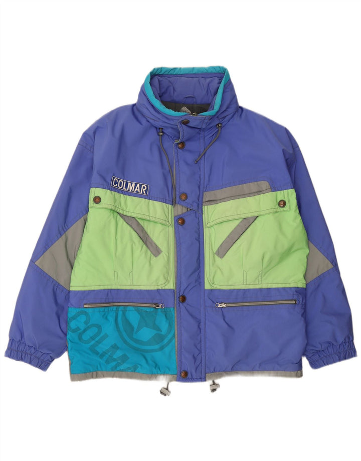 Colmar Mens Graphic Ski Jacket IT 52 Large Blue Colourblock Polyamide