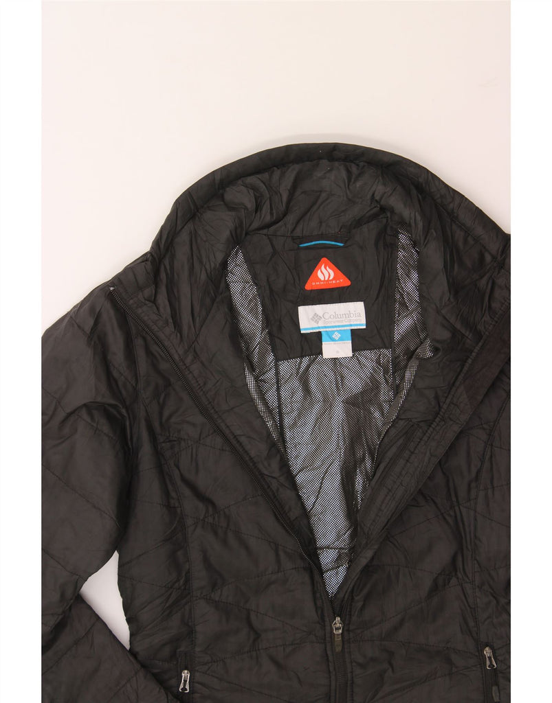 COLUMBIA Womens Omni-Heat Padded Jacket UK 10 Small Black Polyester Vintage Columbia and Second-Hand Columbia from Messina Hembry 