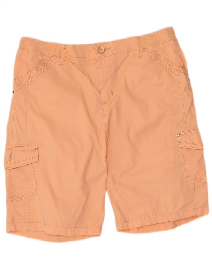 Lee Womens Relaxed Fit Cargo Shorts US 10 Large W32 Orange Cotton