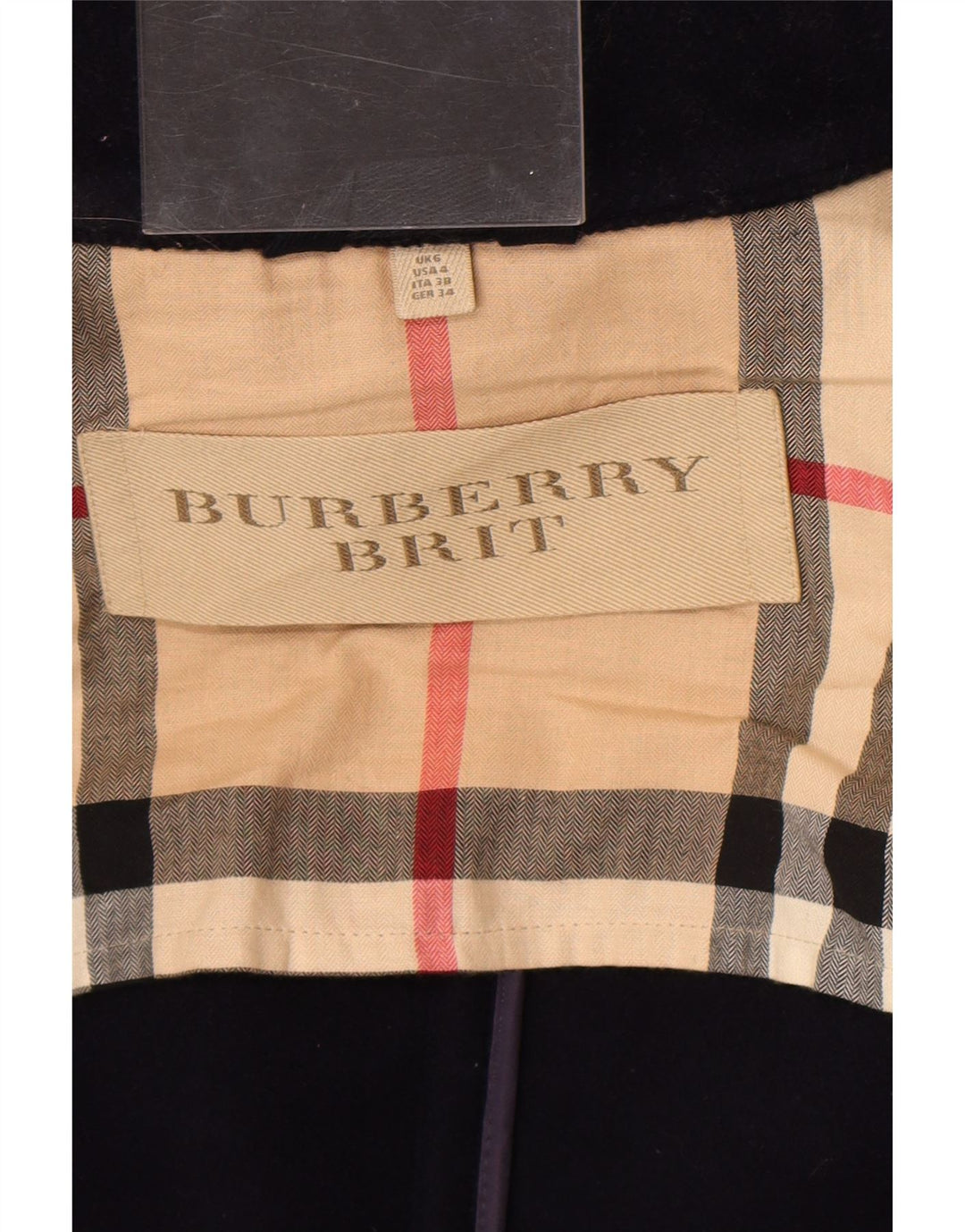 Burberry Womens Oversized Hooded Duffle Coat UK 6 XS Navy Blue Wool Classic