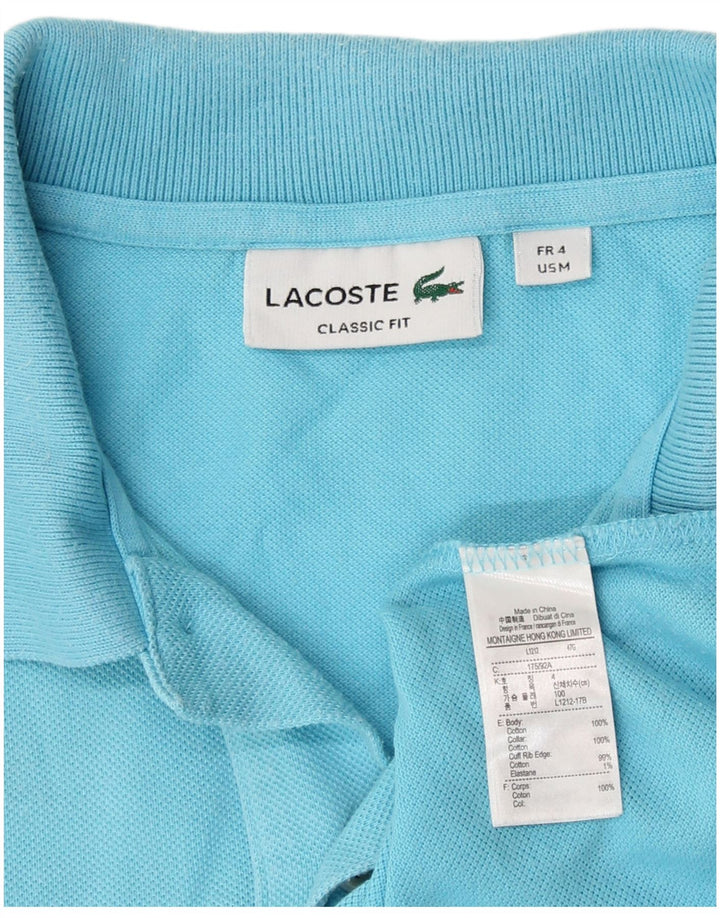 Lacoste Mens Classic Fit Polo Shirt Size 4 Medium Blue Cotton