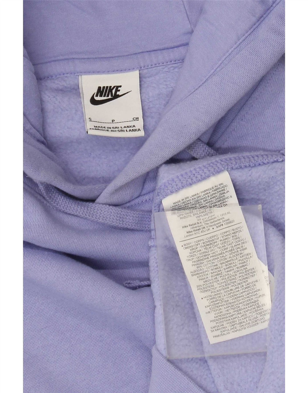 Nike Mens Hoodie Jumper Small Purple Cotton