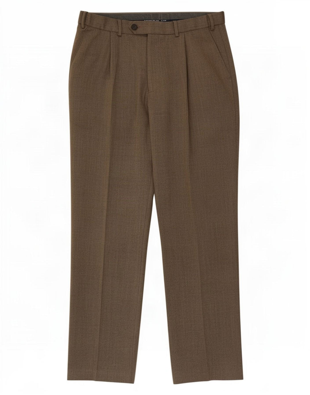 Marks & Spencer Mens Regular Fit Suit Trousers W32 L31 Beige Wool