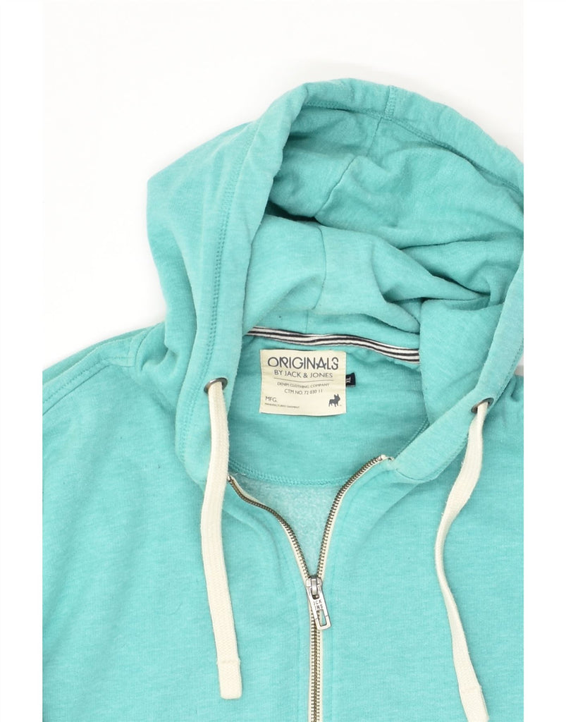 JACK & JONES Womens Zip Hoodie Sweater UK 18 XL Turquoise Polyester | Vintage Jack & Jones | Thrift | Second-Hand Jack & Jones | Used Clothing | Messina Hembry 