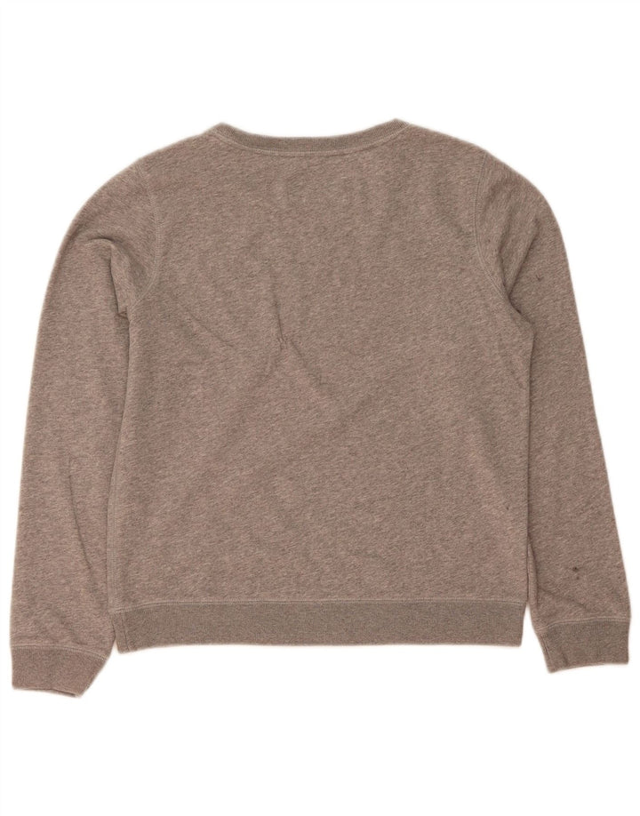 JACK WILLS Womens Graphic Sweatshirt Jumper UK 10 Small Grey Cotton
