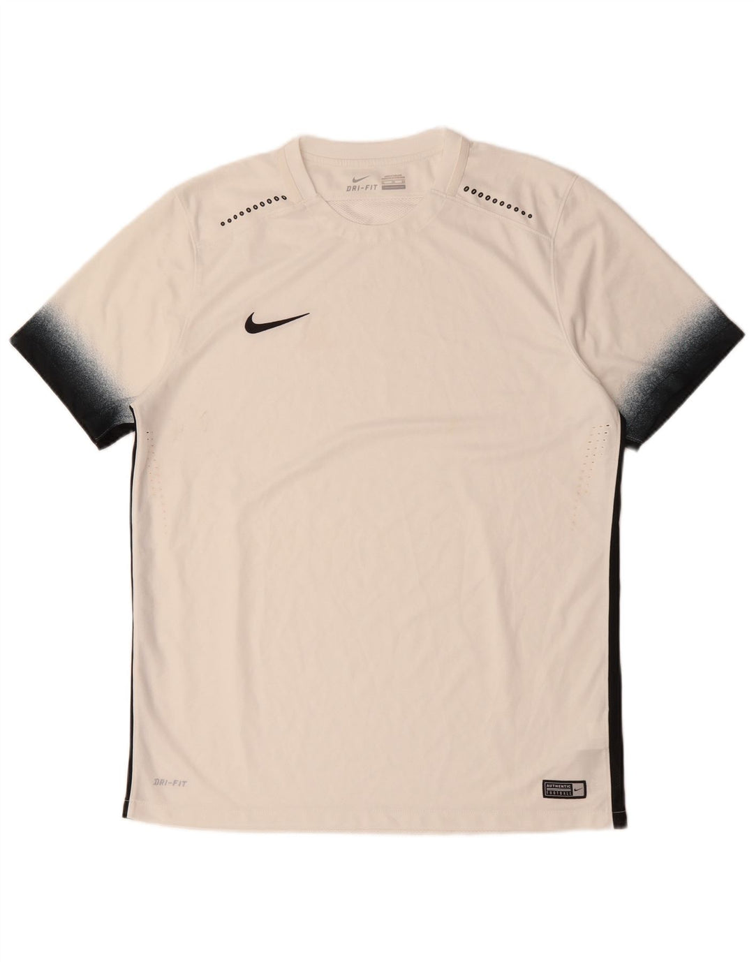 NIKE Mens Dri Fit T-Shirt Top XL White Colourblock Polyester