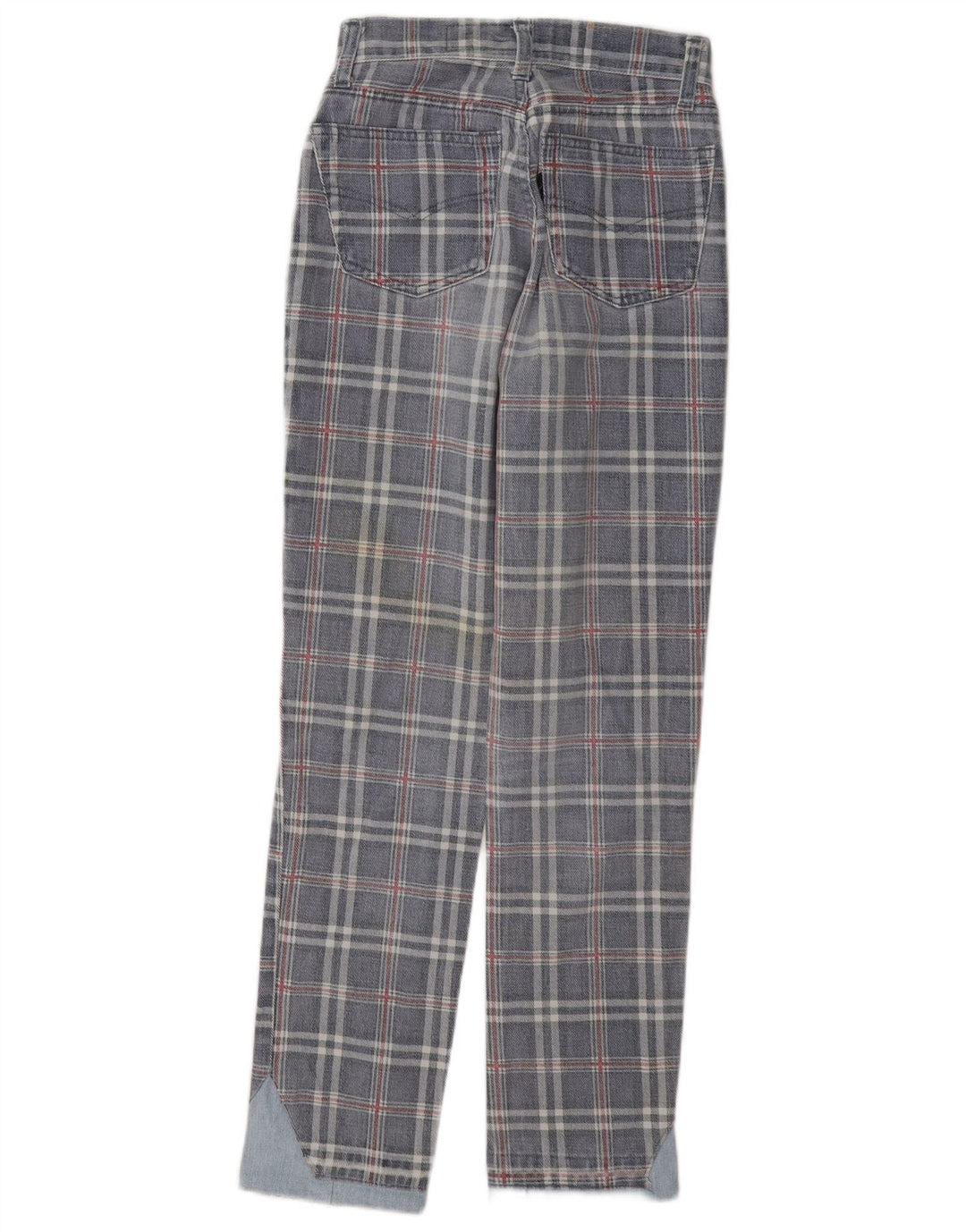 Extreme Womens Tapered Jeans W26 L29 Blue Check Cotton