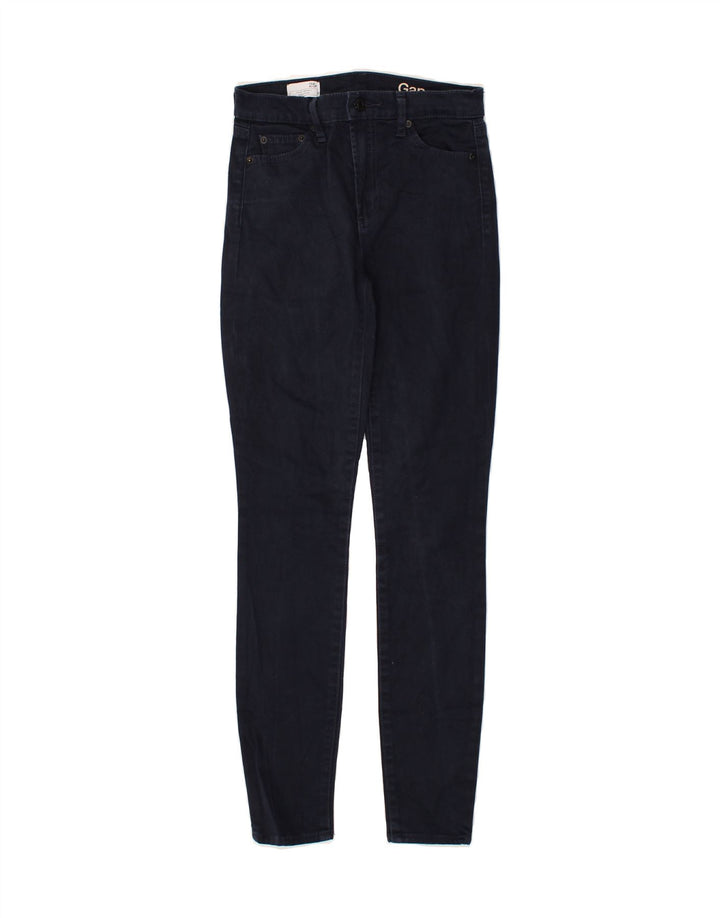 GAP Womens High Rise Skinny Jeans W25 L29 Navy Blue Cotton | Vintage Gap | Thrift | Second-Hand Gap | Used Clothing | Messina Hembry 
