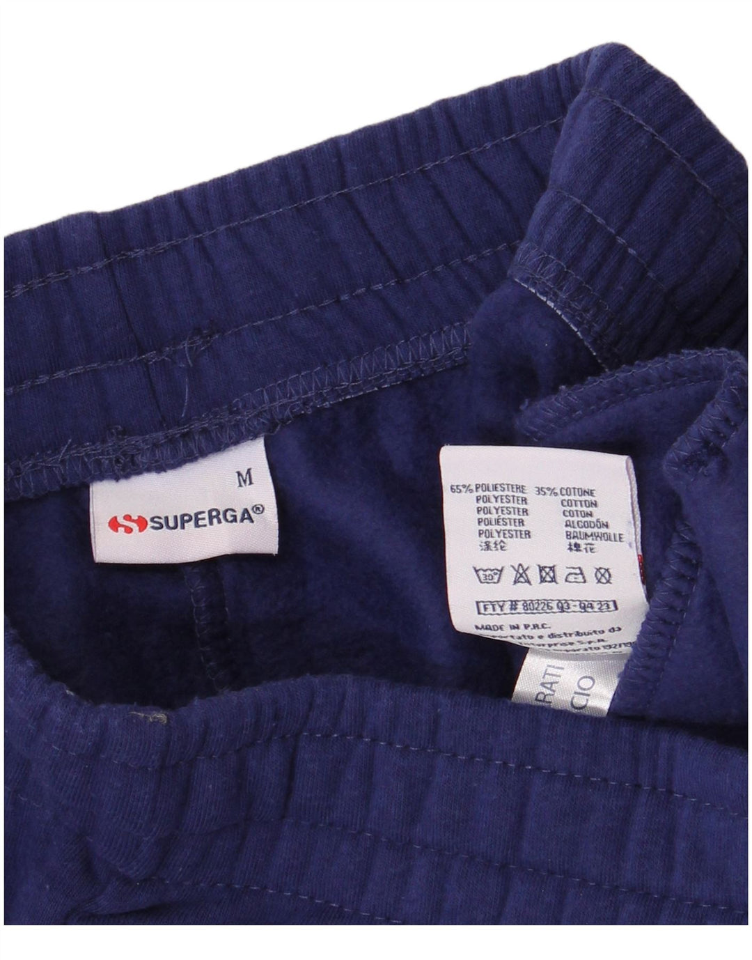 SUPERGA Womens Crop Tracksuit Trousers UK 12 Medium  Navy Blue Polyester