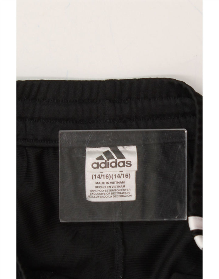 ADIDAS Girls Tracksuit Trousers 14-15 Years Large Black Polyester Vintage Adidas and Second-Hand Adidas from Messina Hembry 