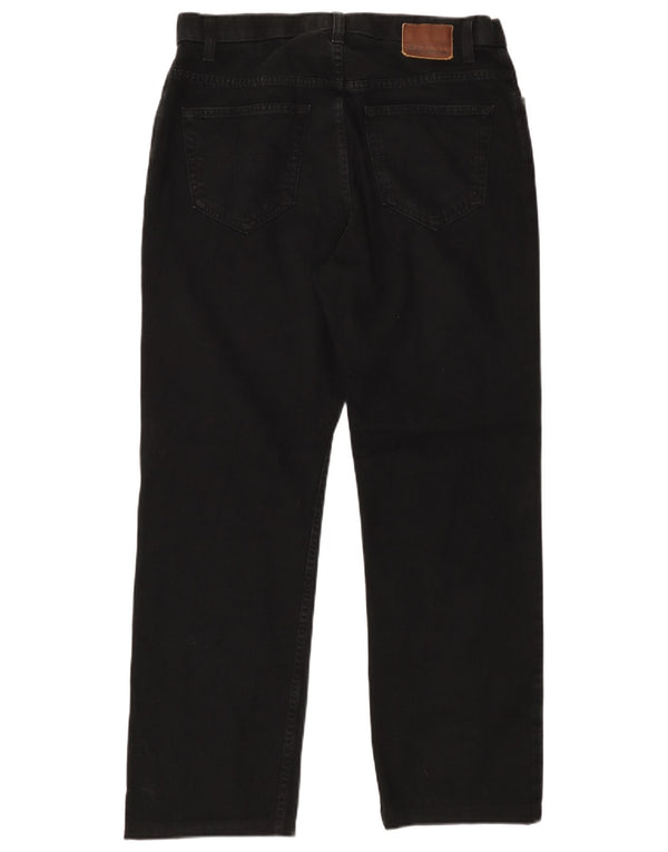MARKS & SPENCER Mens Straight Jeans W34 L31  Black Cotton