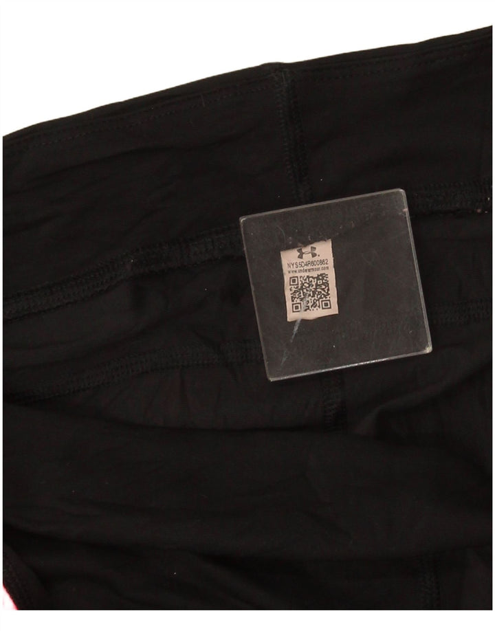 Under Armour Womens Capri Leggings UK 16 Large  Black Colourblock