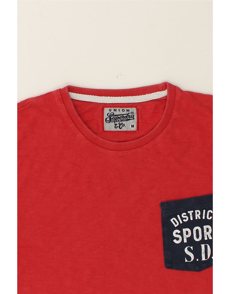 SUPERDRY Mens T-Shirt Top Medium Red Cotton | Vintage Superdry | Thrift | Second-Hand Superdry | Used Clothing | Messina Hembry 