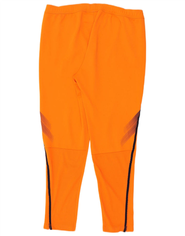 ADIDAS Mens Climalite Tracksuit Trousers XL  Orange Colourblock Polyester