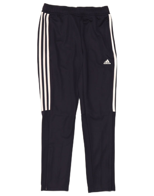 Adidas Boys Aeroready Tracksuit Trousers 11-12 Years Navy Blue Polyester