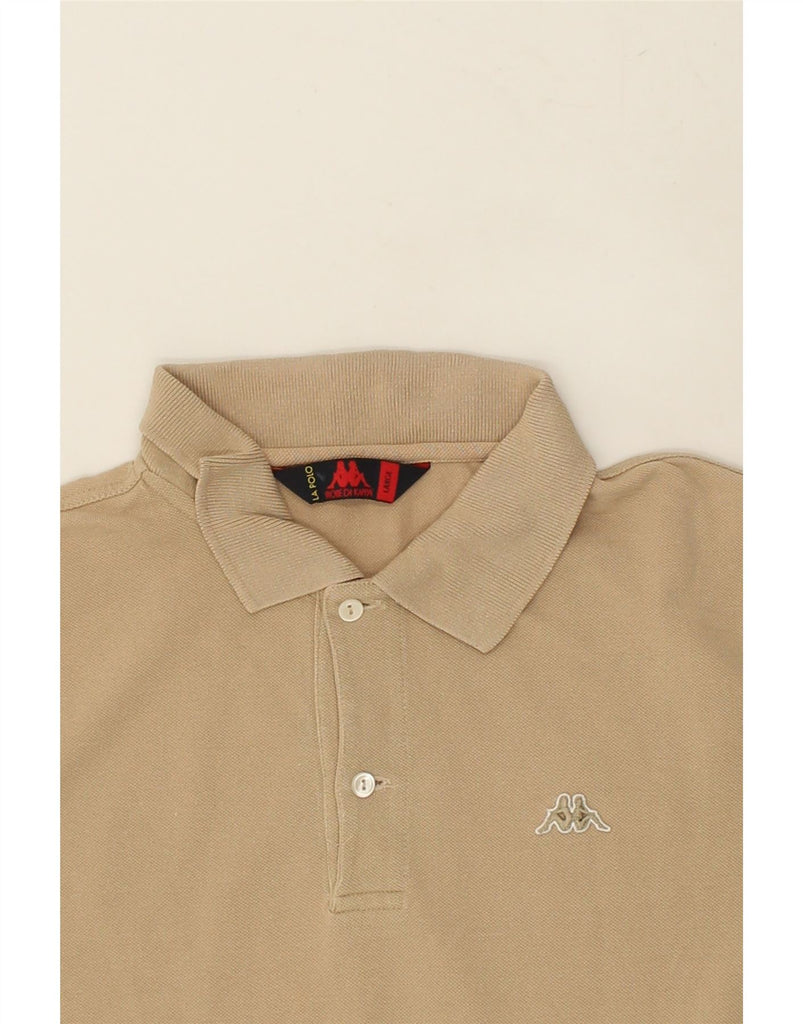 KAPPA Mens Polo Shirt Large Brown Cotton | Vintage Kappa | Thrift | Second-Hand Kappa | Used Clothing | Messina Hembry 