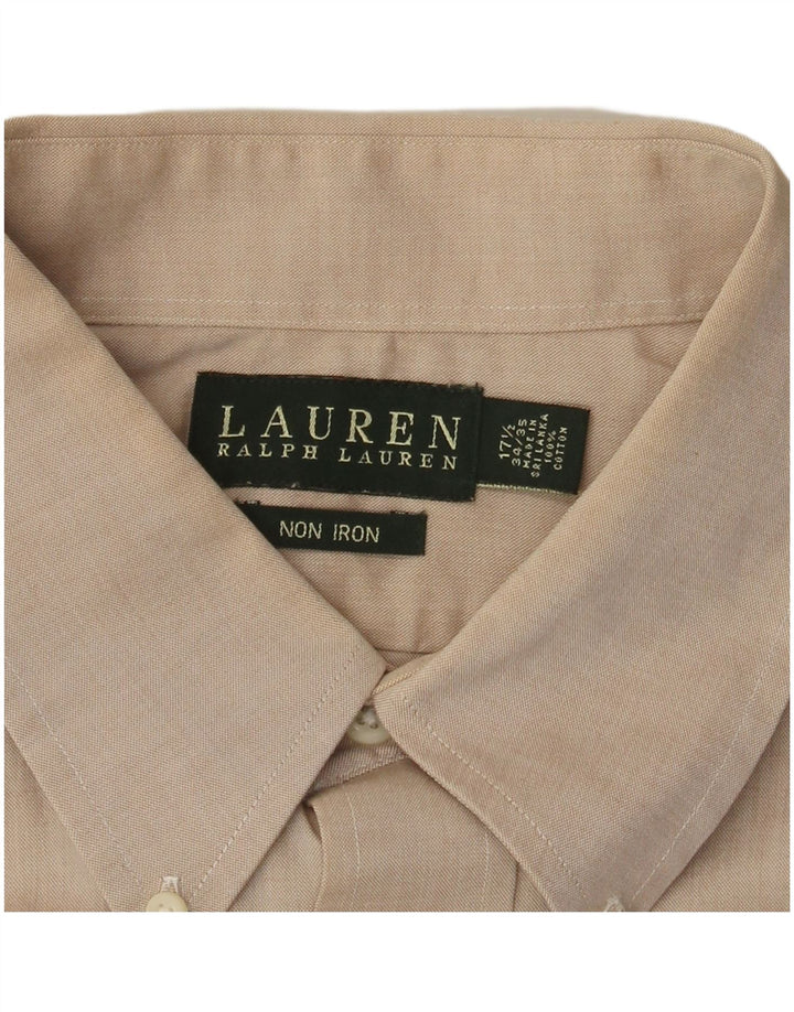 RALPH LAUREN Mens Shirt Size 17 1/2 XL Beige Cotton