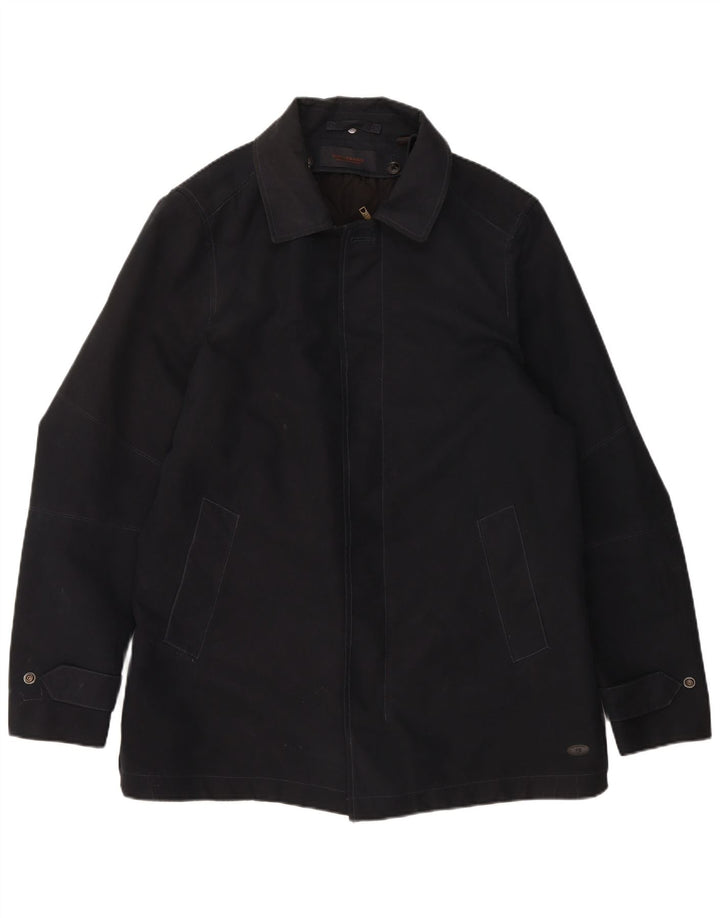 SCOTCH & SODA Mens Bomber Jacket UK 40 Large Navy Blue Polyester