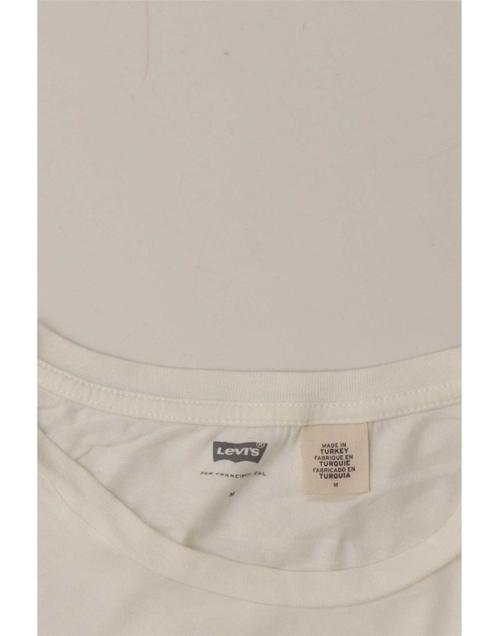 Levi's Womens Graphic T-Shirt Top UK 14 Medium White
