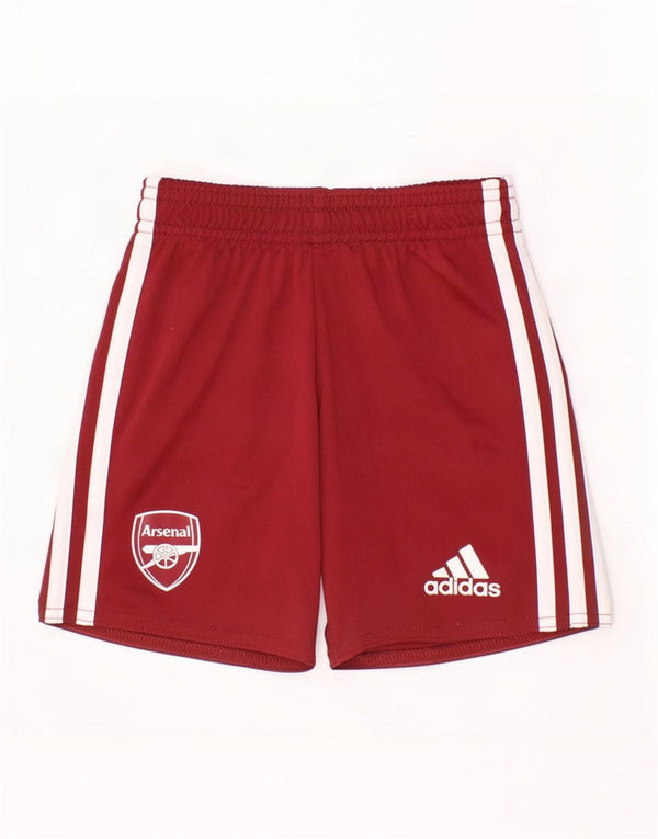 Adidas Boys Arsenal Sport Shorts 3-4 Years Maroon Polyester