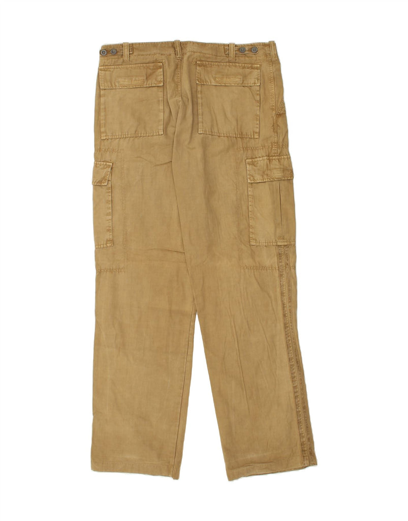 VINTAGE Mens Straight Cargo Trousers IT 54 2XL W38 L34 Brown Cotton Vintage Vintage and Second-Hand Vintage from Messina Hembry 