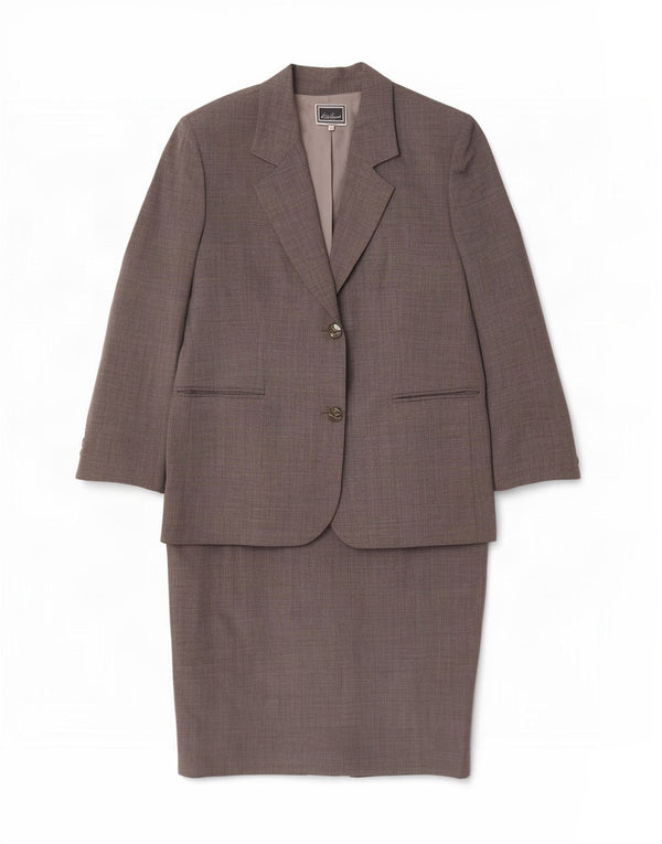 Luisa Spagnoli Womens 2 Button Piece Skirt Set IT 50 XL W36 Grey