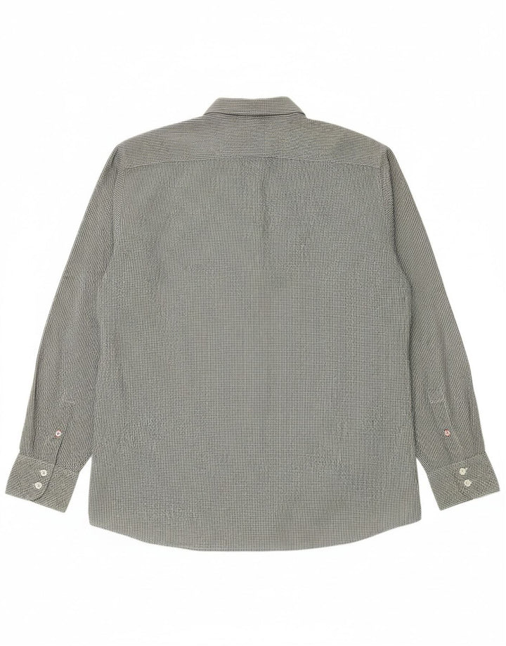 TOMMY HILFIGER Mens Custom Fit Shirt XL Green Gingham Cotton