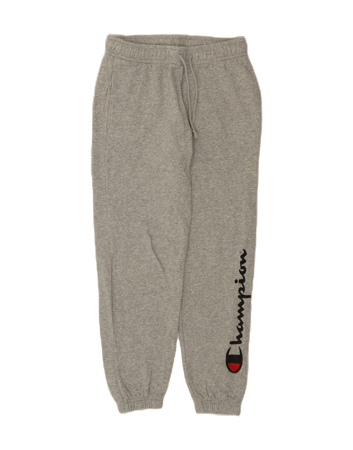 CHAMPION Mens Graphic Tracksuit Trousers Joggers Medium  Grey Cotton Vintage Champion and Second-Hand Champion from Messina Hembry 