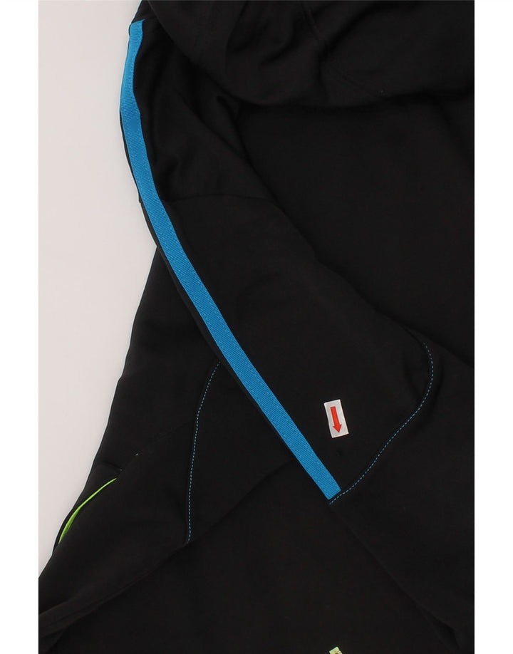 ADIDAS Boys Graphic Zip Hoodie Sweater 9-10 Years Black Polyester Vintage Adidas and Second-Hand Adidas from Messina Hembry 