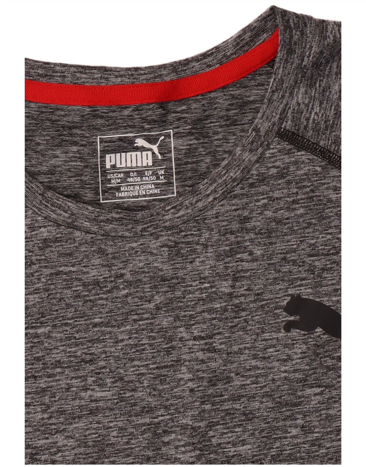 PUMA Mens T-Shirt Top Medium Grey Flecked