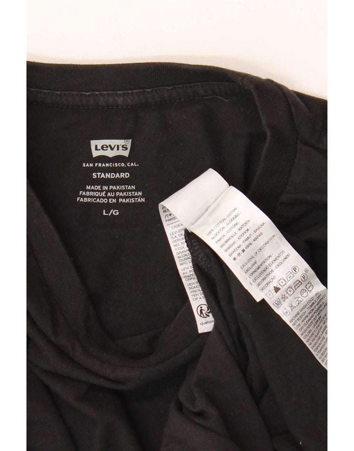 Levi's Mens Standard T-Shirt Top Large Black Cotton