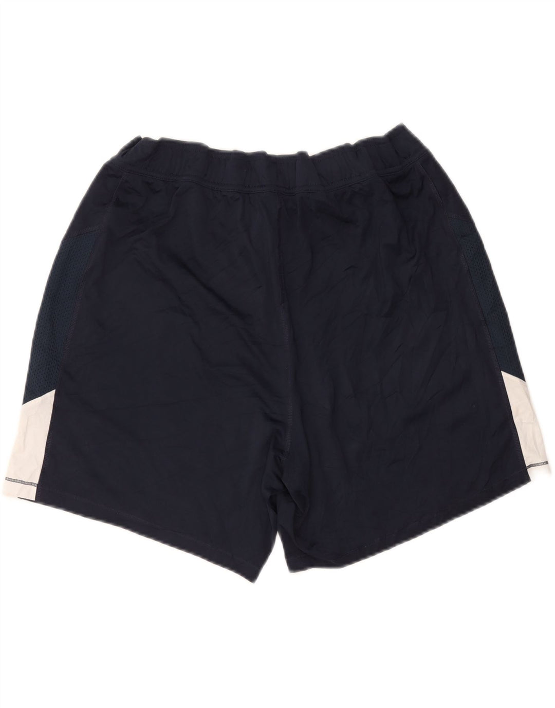 REEBOK Womens Sport Shorts UK 16 Large  Navy Blue Colourblock Polyester