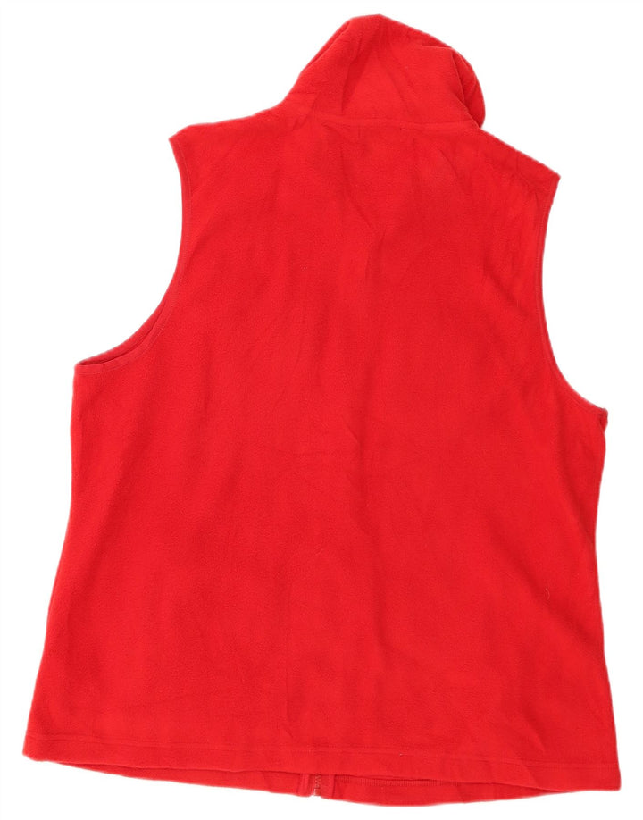 CHAPS Womens Fleece Gilet UK 18 XL Red Polyester