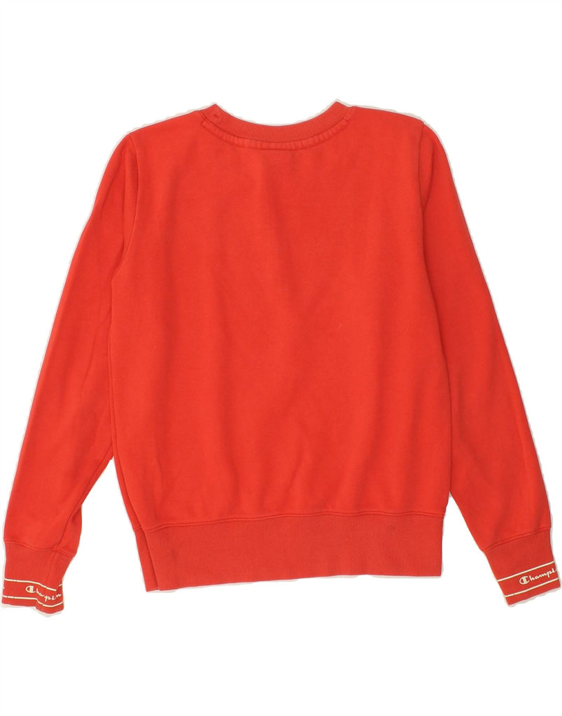 CHAMPION Womens Graphic Sweatshirt Jumper UK 10 Small Red Cotton Vintage Champion and Second-Hand Champion from Messina Hembry 