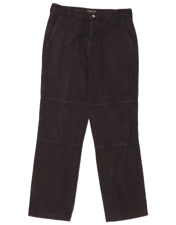 Lee Mens Straight Chino Trousers W34 L33 Black Cotton